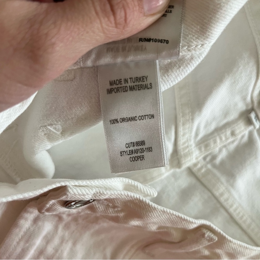 AGOLDE Cooper Relaxed Straight Cargo Jeans White NWOT - Picture 11 of 11
